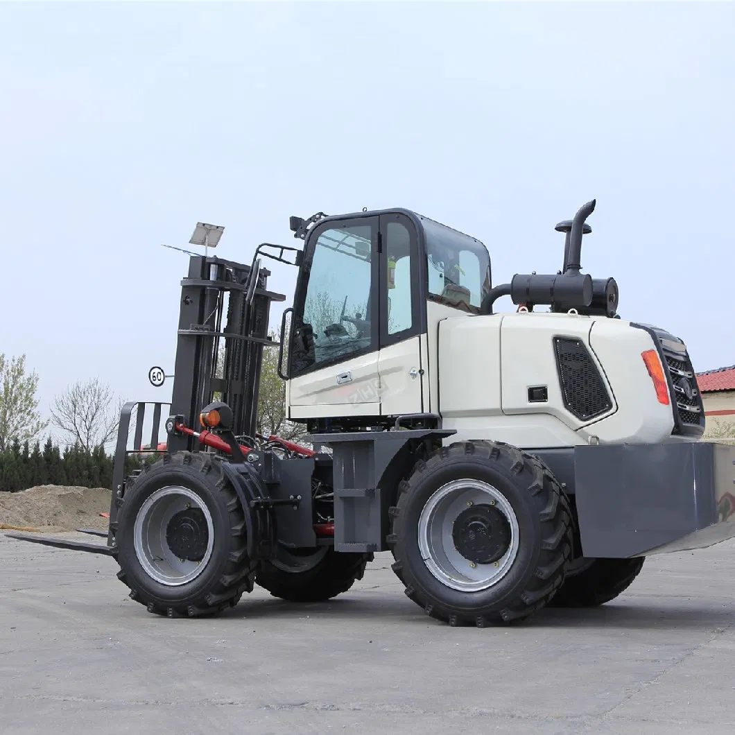 Zhs Design 4WD 1.5ton 2ton 3ton 4ton 5ton 10ton 3m 5m 6m Battery &amp; Electric Diesel Gasoline LPG Rough Terrain Fork Lifter Truck Forklift with Factory Price