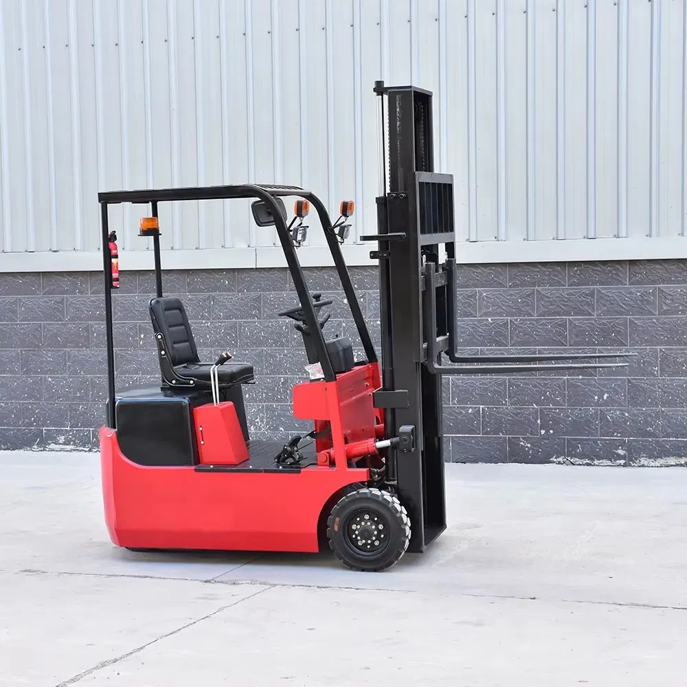 CE Certified Mini 1ton 2ton 3ton Handler Electric Rough Terrain with Side Loader Three-Wheels Forklift