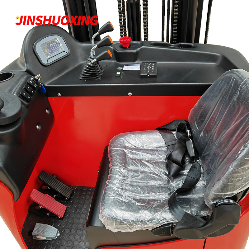 Battery 1.5ton 2ton Electric Stacker Reach Truck Forklift with Curtis Controller