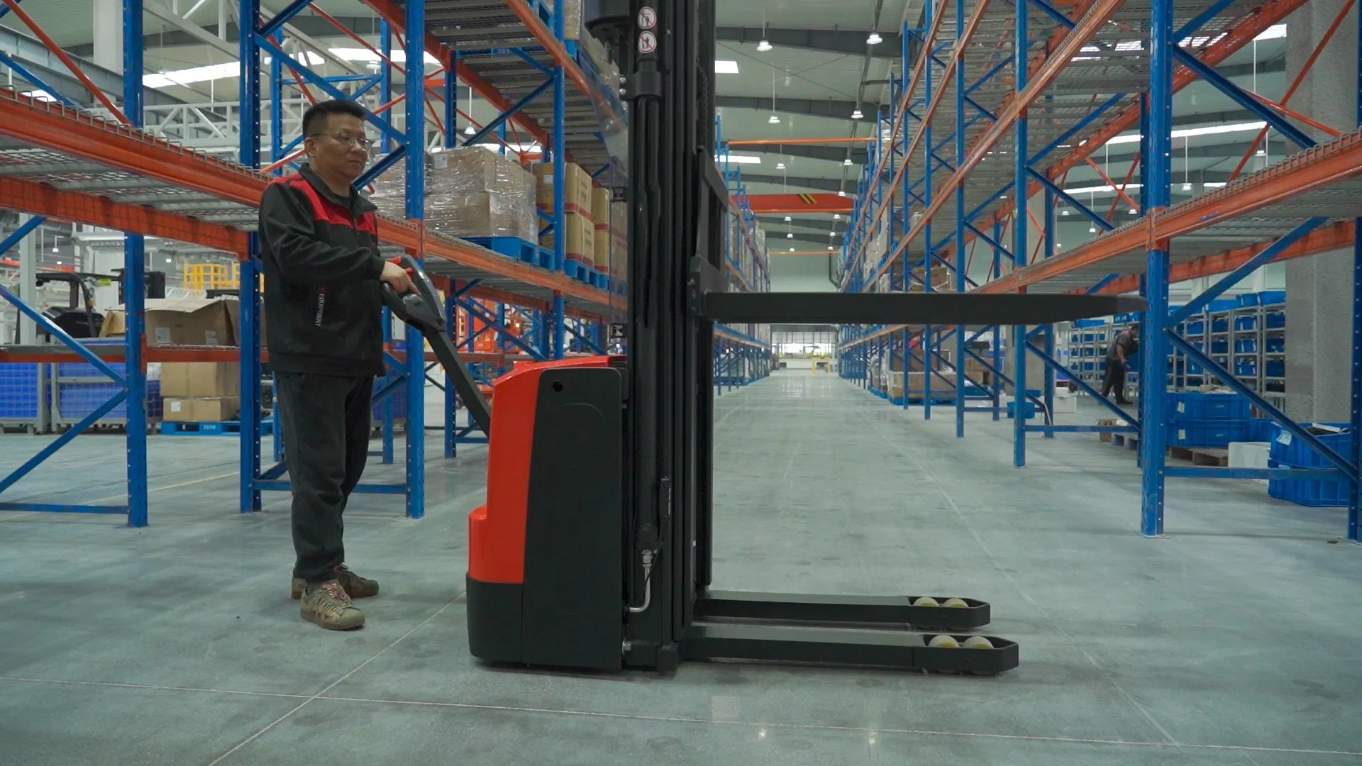 CE ISO Wrehouse Lting Small Mini Heavy Duty Loading Hand Manual Double Deck Wakie Battery Jack Forkit Semi Automatic Electric Pallet Jack Stacker 2.0ton