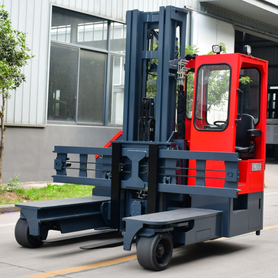 Manufacturers Multi-Directional Electric Side Loader Forklift 2ton 2.5ton 3t 4/4.5/5 Ton with 6-6.5m Stacker
