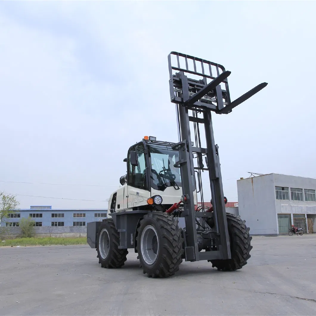 Zhs Design 4WD 1.5ton 2ton 3ton 4ton 5ton 10ton 3m 5m 6m Battery &amp; Electric Diesel Gasoline LPG Rough Terrain Fork Lifter Truck Forklift with Factory Price