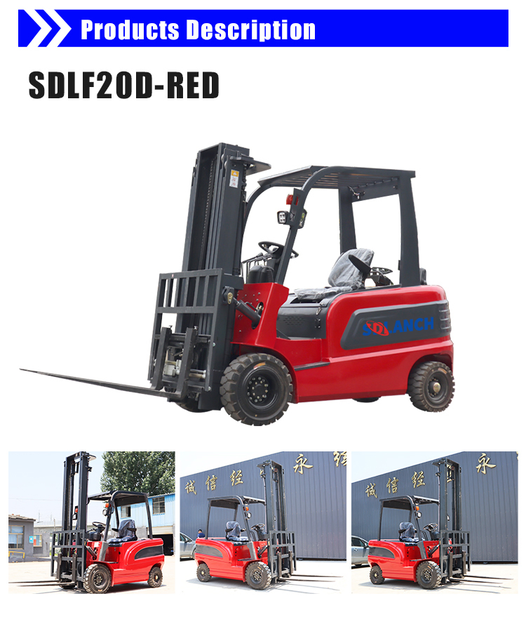 New Design 2/3/Ton 2000kg 3000kg with Side Shift and Solid Tyres Counterbalance Mini Electric Forklift for Brand New/Pallet/Manual