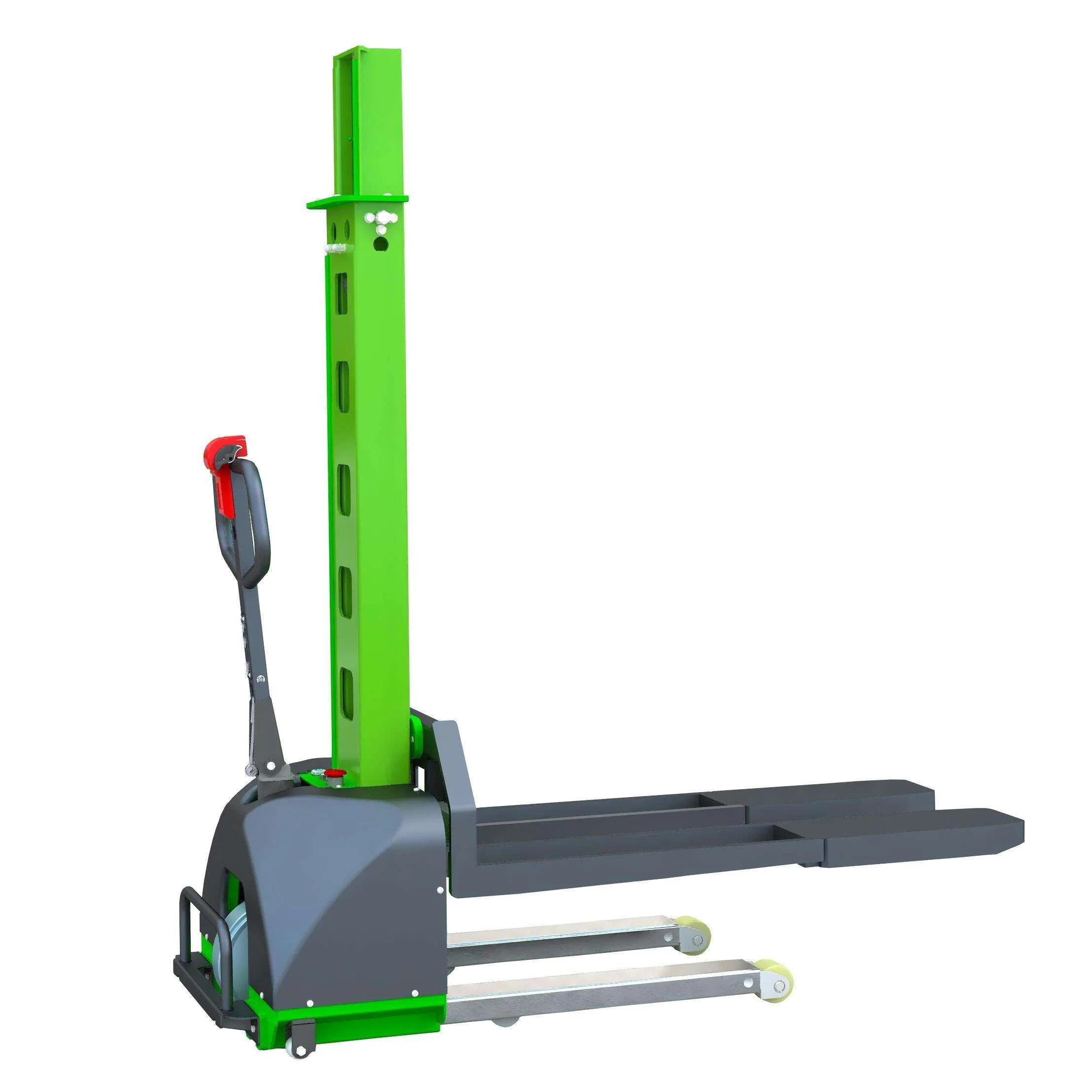 Full-Electric 1.0ton 1.3ton 1.5ton 1.6m Lift Height Electric Pallet Forklift Self-Lift Stacker