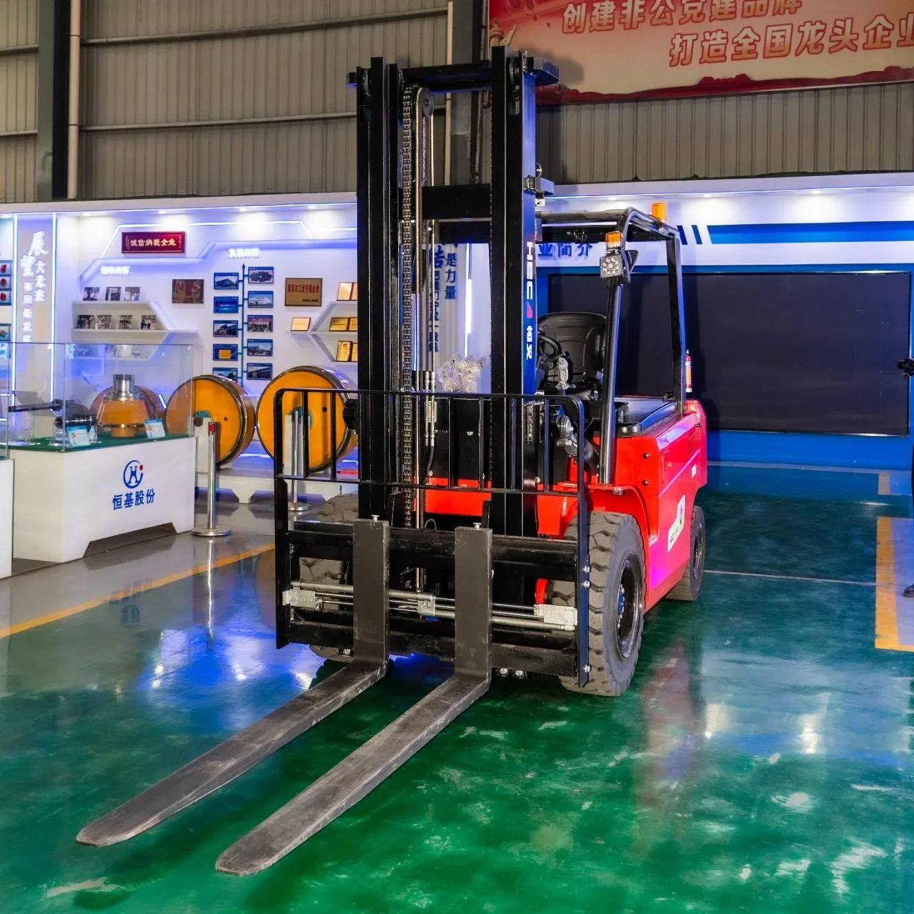 5-6t AC Electric Counterbalance Forklift with Intelligent Fast Charger