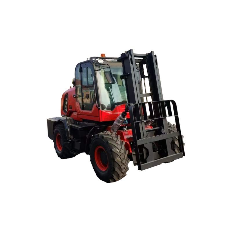New Model 4WD Rough Terrain Forklift 40kw Power 1220mm Forks for Heavy Loads in Construction off-Road 4*4 Electric Diesel All-Terrain Forklift