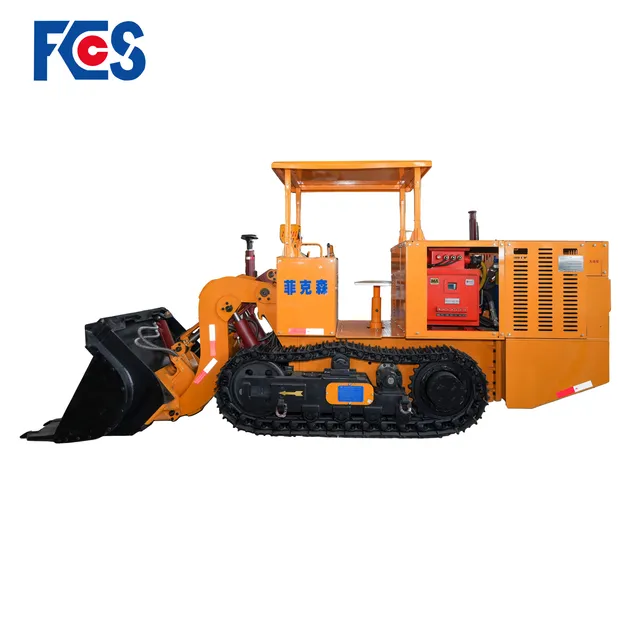 Side Dump Rock Loader Front