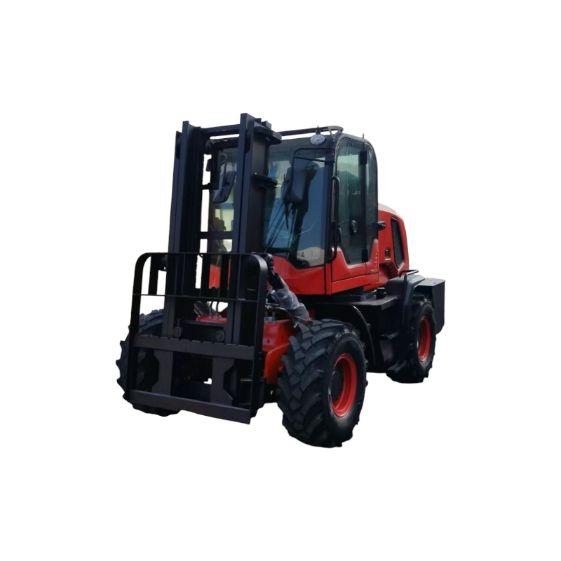 New Model 4WD Rough Terrain Forklift 40kw Power 1220mm Forks for Heavy Loads in Construction off-Road 4*4 Electric Diesel All-Terrain Forklift