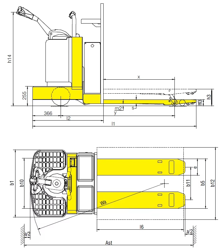 AC Motror Heavy Duty 3000kg 6600ibs Electric and End Pallet Jack Truck