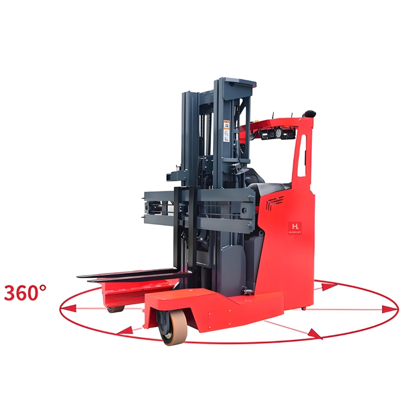 Narrow Aisle Highly Lift 1500kg-2000kg Multi Directional Forklift Electric 4 Way Side Forklift
