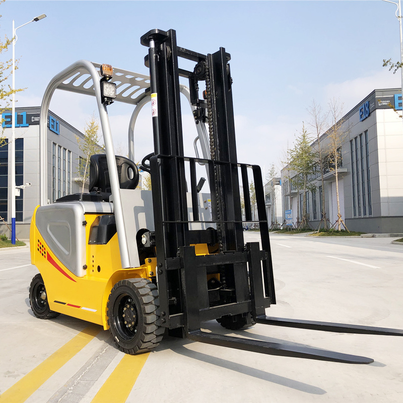 1/1.7/2/3.1/3.5/4.8 Ton Mini Popular Full Electric Explosion-Proof Solid Tyre Four Wheel Forklift Inside Container Operation Very Narrow Aisle