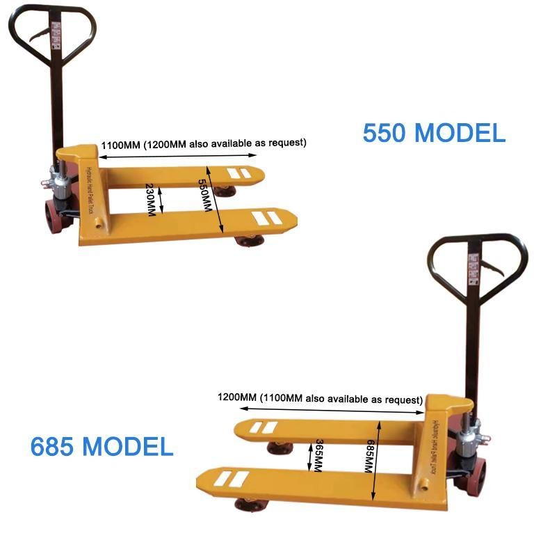 Widely Used 2t 2.5t 3t 5t Hydraulic Manual Pallet Truck Hand Pallet Jack