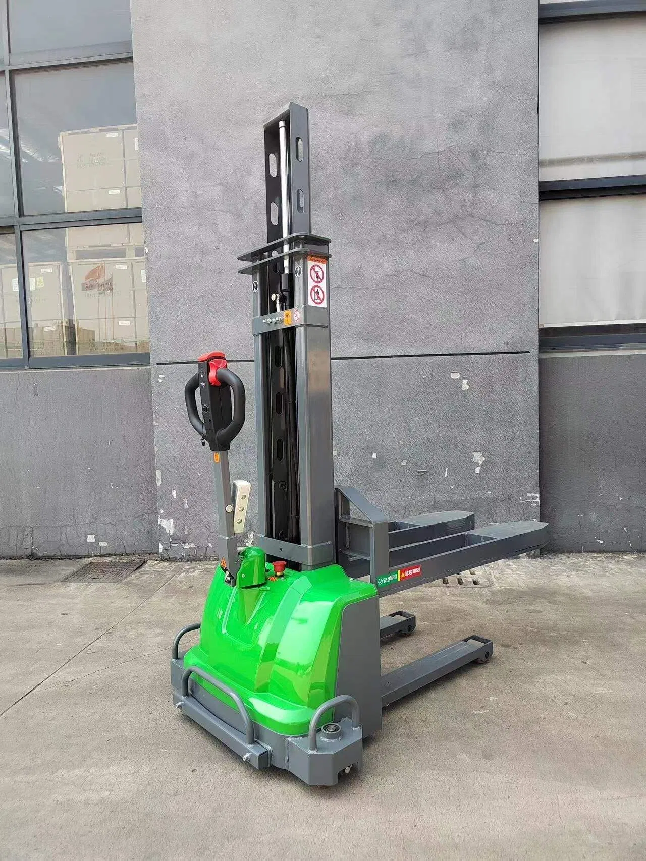 Full-Electric 1.0ton 1.3ton 1.5ton 1.6m Lift Height Electric Pallet Forklift Self-Lift Stacker