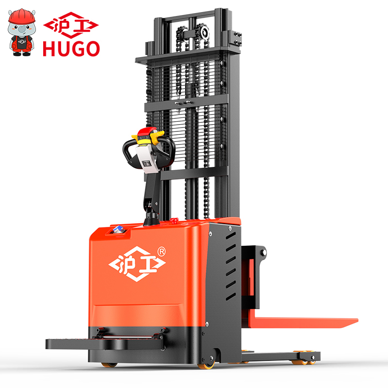 1t 3t 5t Standing Type Heavy Duty Full Electric Pallet Stacker