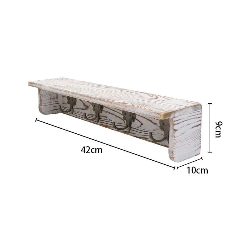 Wooden Mail Organizer مع رف، وحائط التثبيت على الحائط مفاتيح Hangers لكلمات المفاتيح