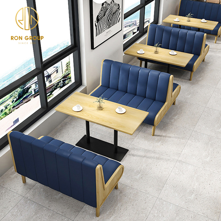 تصميم مجموعة أثاث مطعم مقهى برتقالي مقهى مقاعد جلدية أريكة مقعد طاولة وكرسي طعام للمطعم