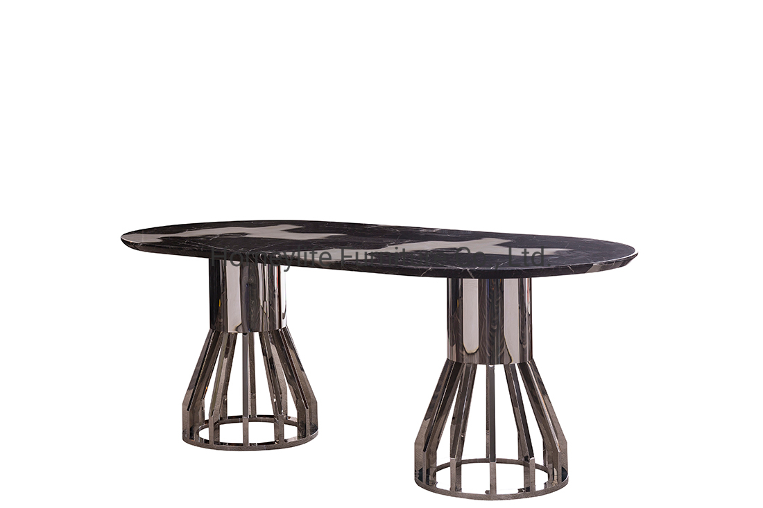 Ergonomic Marble Metal Living Room Dining Room Table Furniture