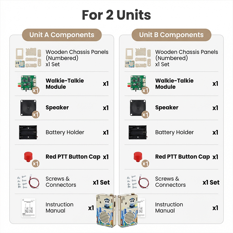 DIY Stem Walkie Talkie Model Science Kit Wooden Educational Gift for Kids