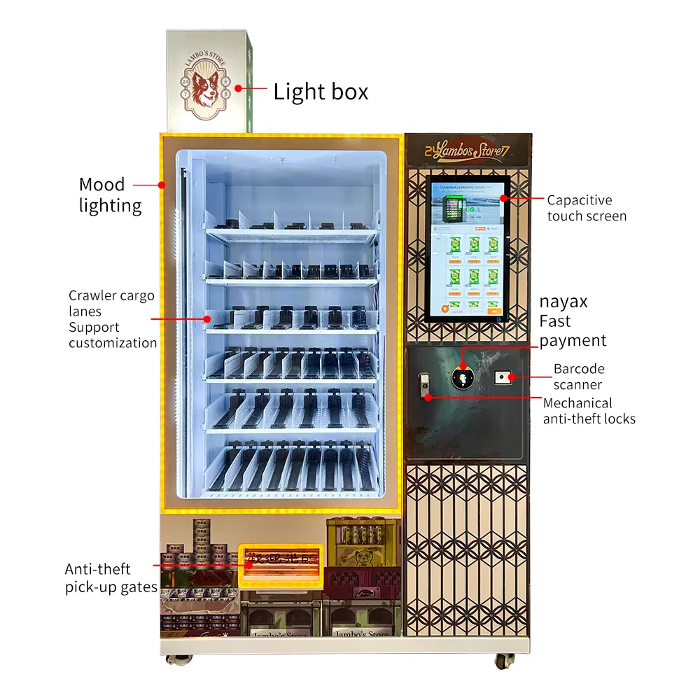 Upus 24 Hour Custom Smart Vending Machine Combo Pet Supplies Snack and Drink Vending Machine
