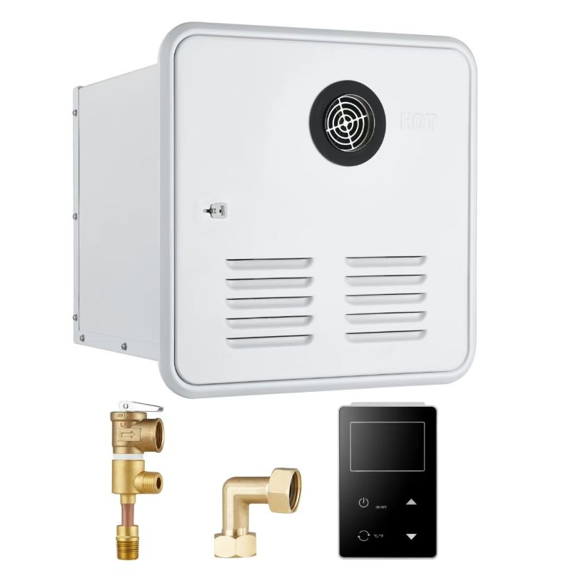 Compact RV Electric Water Heater for Outdoor Showers with Instant Hot Water Supply in All Weather Conditions