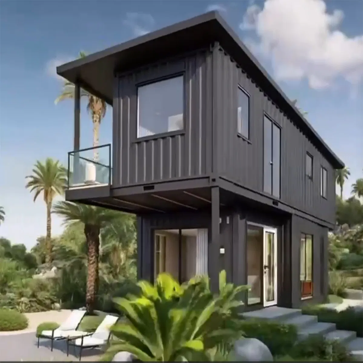 Custom Modular Steel Structure Integrated House Prefabricated Portable Container Home for Office &amp; Living20FT 40FT Quick Assembly Steel Structure Container Hou