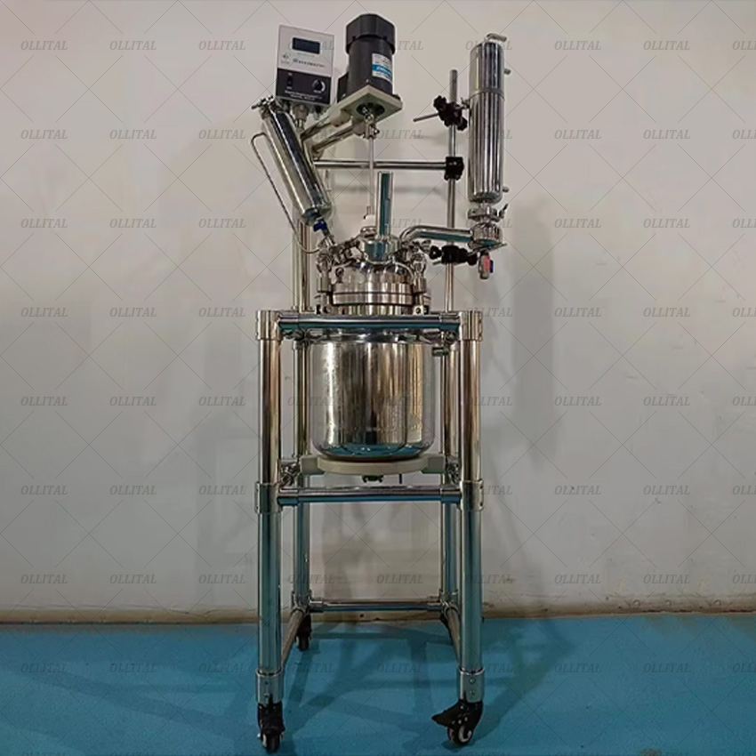 Ollital 5L Chemical Jacketed Stainless Steel Multifunctional Reactor