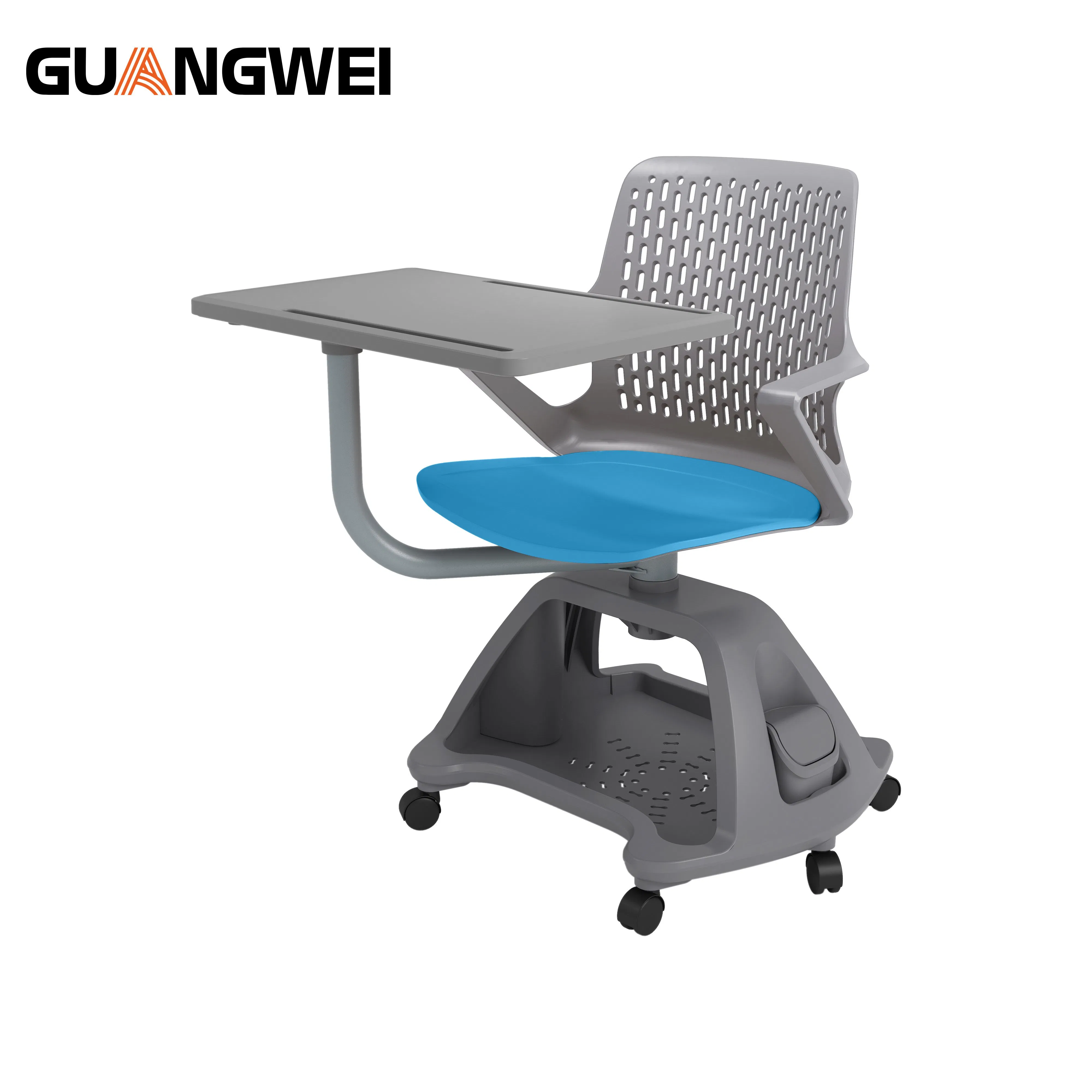 New Design Ergonomic School Furniture Student Plastic Training Chair with Table