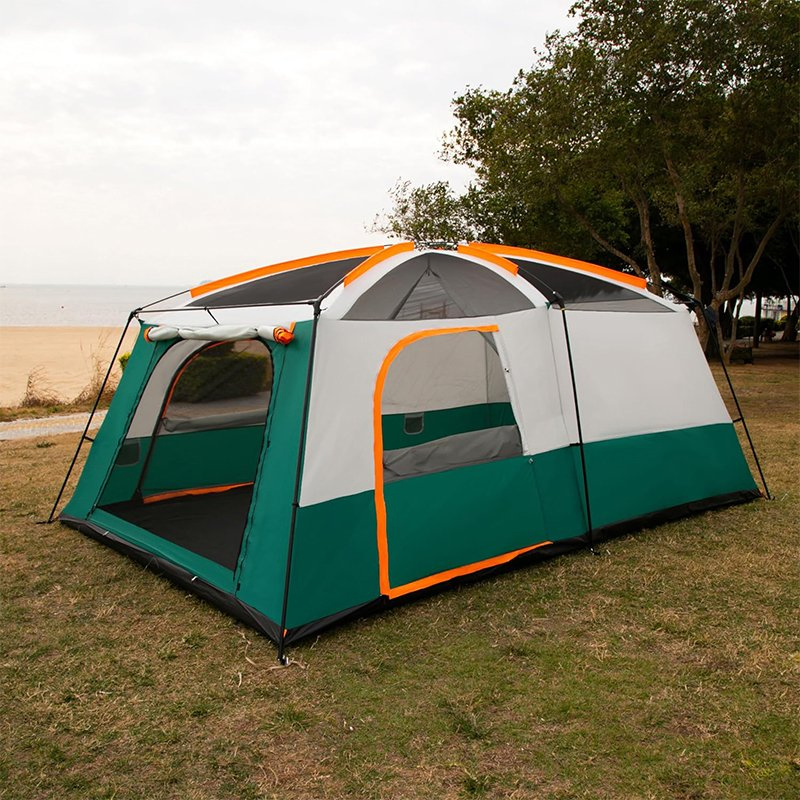 Large Camping Tent 10 12 Person People Waterproof Double Layer 2 Living Rooms and 1 Hall Family Tents Outdoor Rainproof Tent