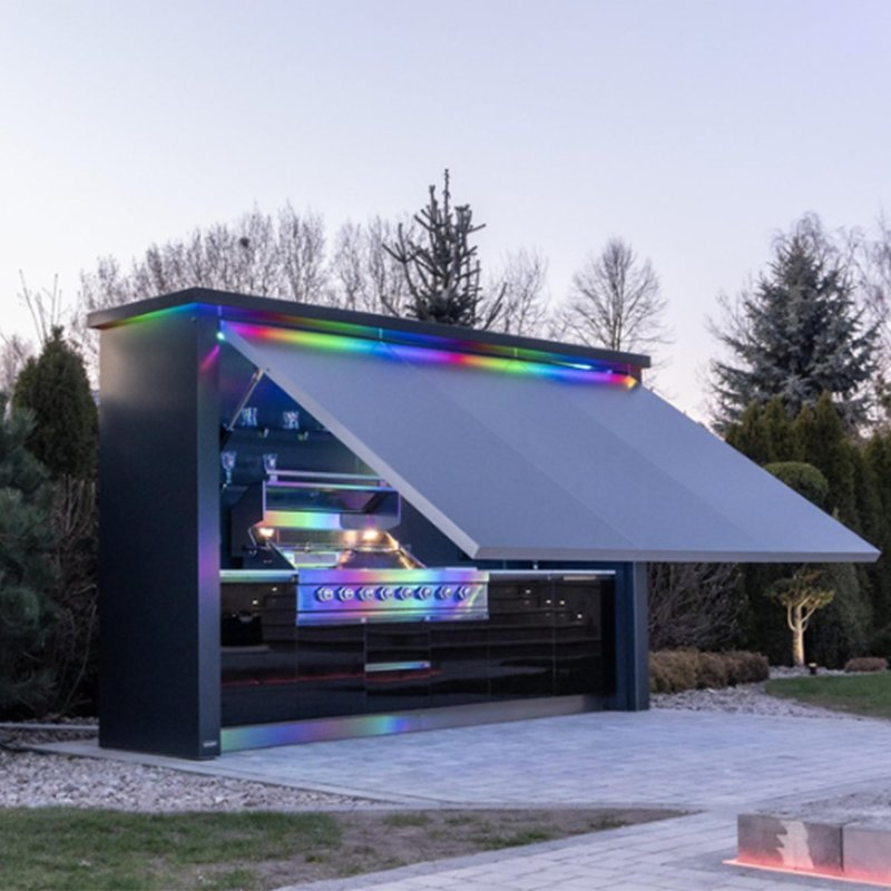 Summer Garden Prefabricated Modular Outdoor Grill Kitchen with BBQ and Fridge