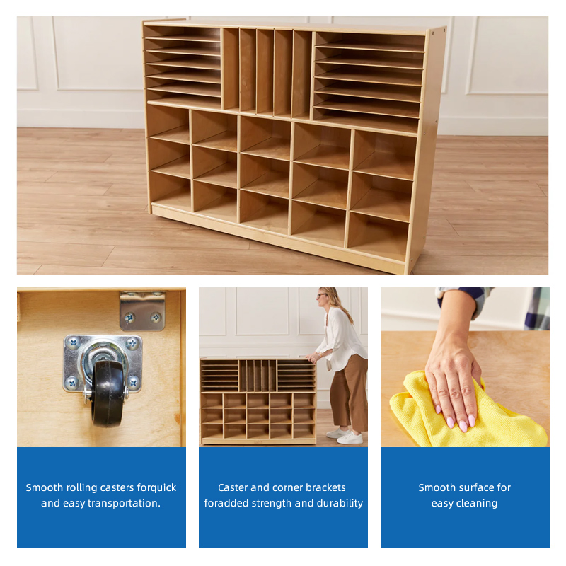 Wooden Furniture Study Desk and Ergonomic Chair Set for Early Education Centers