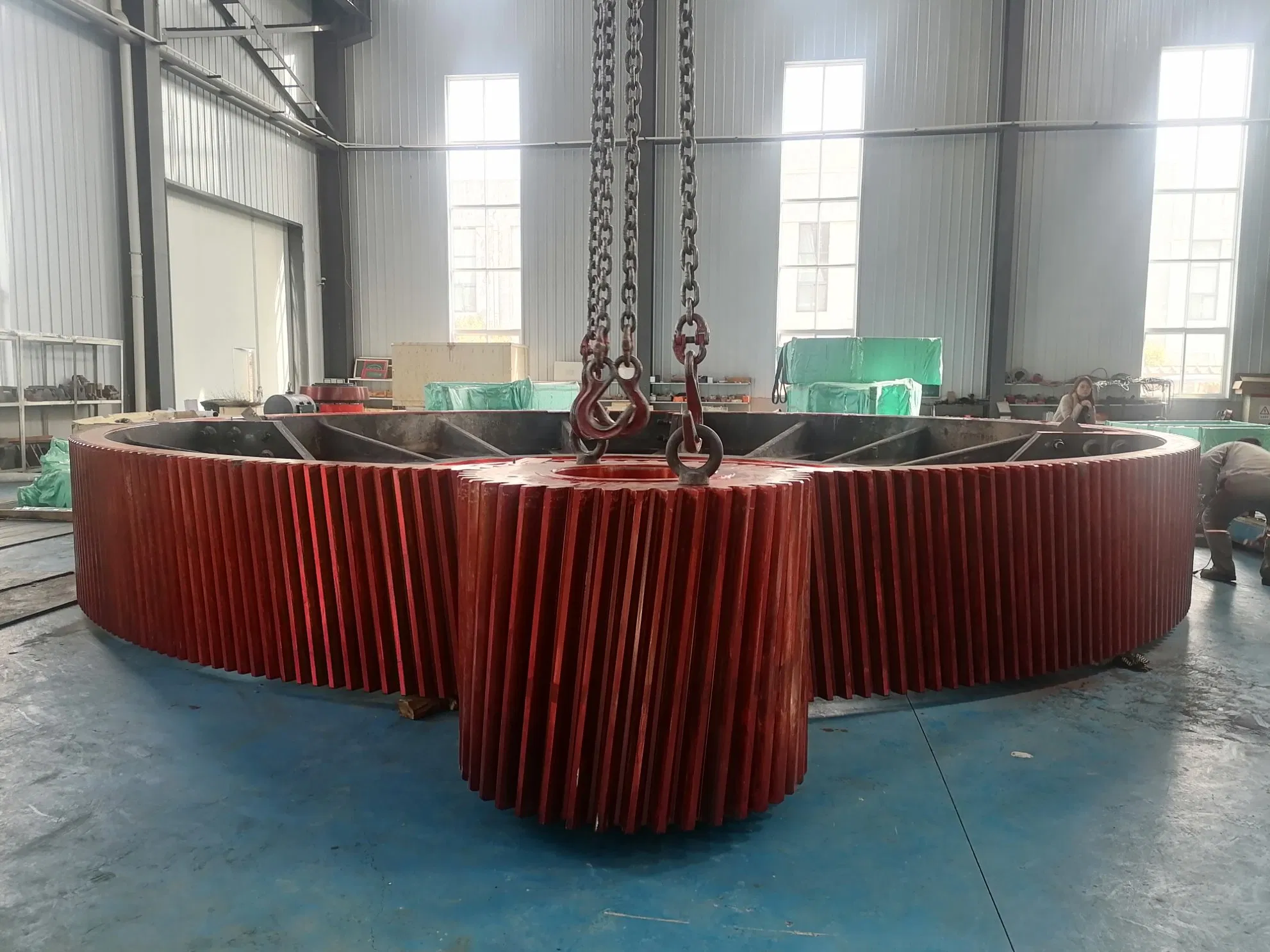 Luoyang Yogie Custom Large and Heavy Duty High Quality Helical Ring Gear Rotary Kiln Segmented Girth Gear