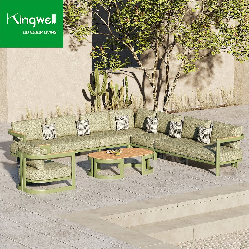 Wholesale Patio Aluminum Outdoor Furniture Garden Sofa with High Quality
