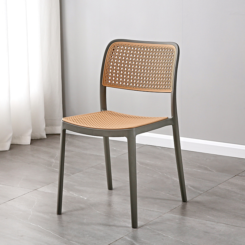 China Wholesale Modern Dining Room Furniture Restaurant Ergonomic Plastic Rattan Outdoor Chair