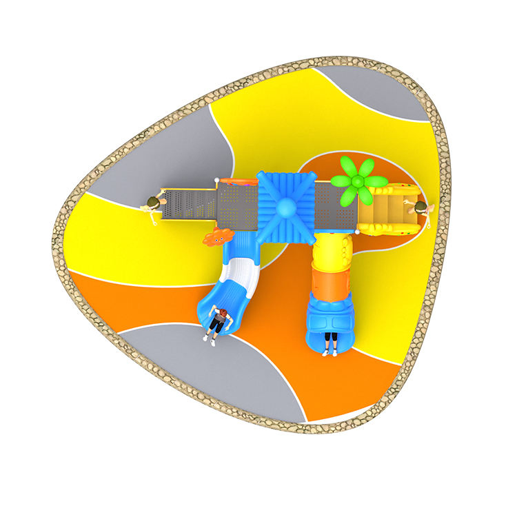 Outdoor Double Tube Plastic Slide for Kids' Playgrounds