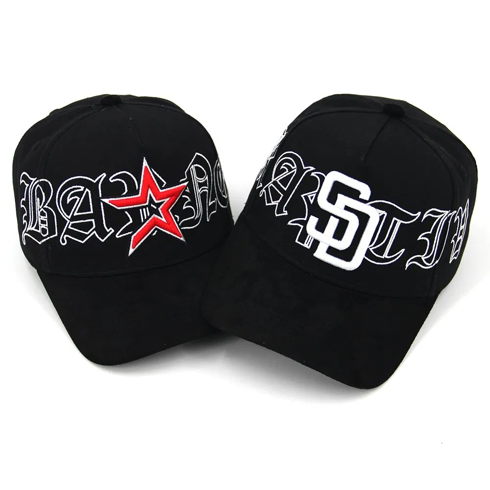 Baseball Cap China Factory Custom High Quality 3D Embroidery Cotton Mens Baseball Hat Curved Brim 5 Panels Sports Gorras Baseball Cap