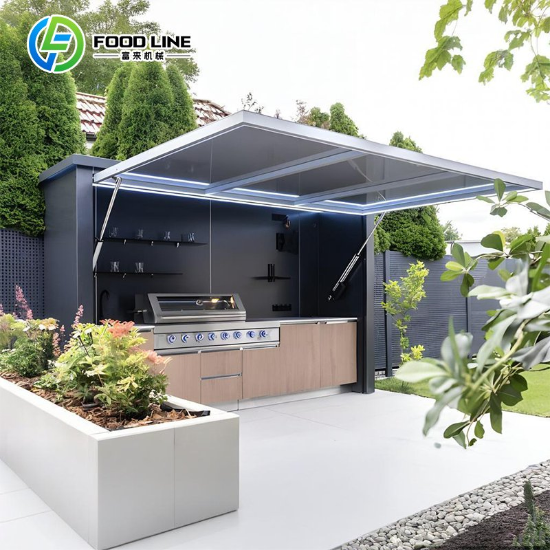 Stainless Steel Modular Barbecue Outdoor Camping Kitchen with Pizza Oven