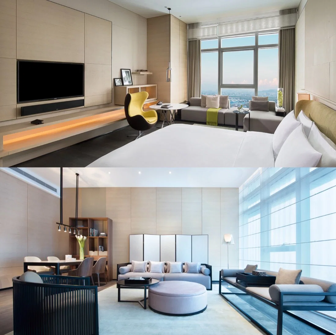 5 Star New Design Luxury Modern Hospitality King Size Hotel Bedroom Studio Furniture with Sockets and Hotel Case Goods &amp; Softs for Upcoming Projects