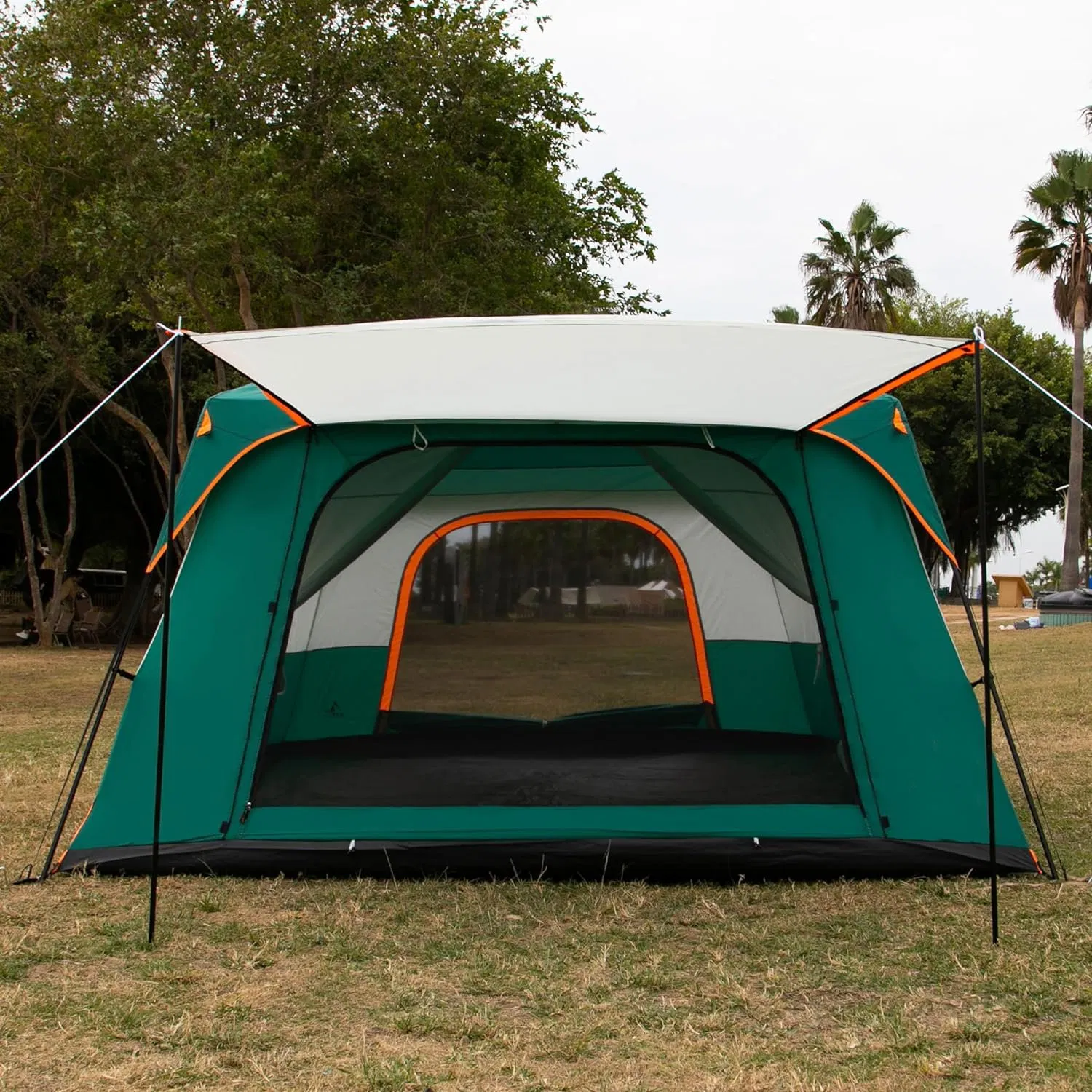 Large Camping Tent 10 12 Person People Waterproof Double Layer 2 Living Rooms and 1 Hall Family Tents Outdoor Rainproof Tent