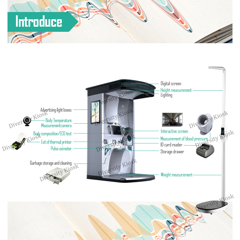 Hospital Community Health Check Tele Consultant Station Healthcare Kiosk