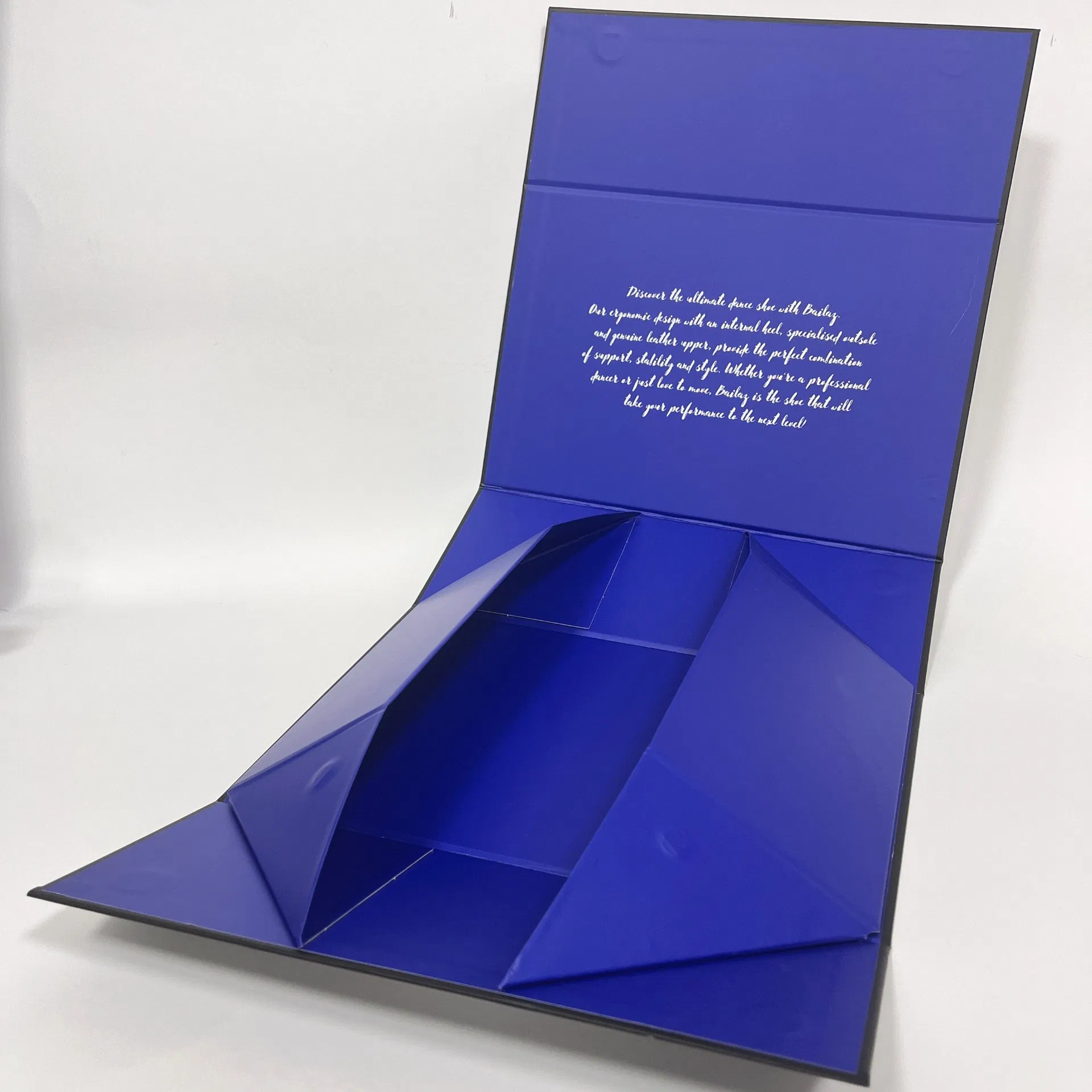 Custom Luxury Black Cardboard Packing Folding Shoe Gift Box Magnetic Paper Box Packaging with Magnetic Flap Closure