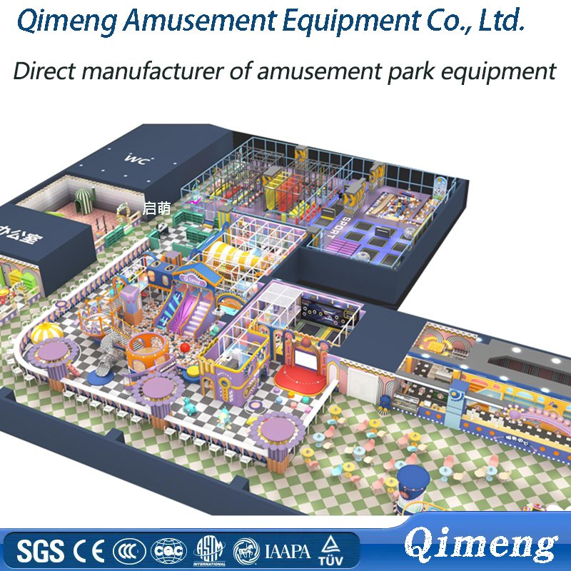 China Kids Playground Indoor Slides and Trampolines for Entertainment Center