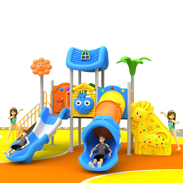Outdoor Double Tube Plastic Slide for Kids' Playgrounds