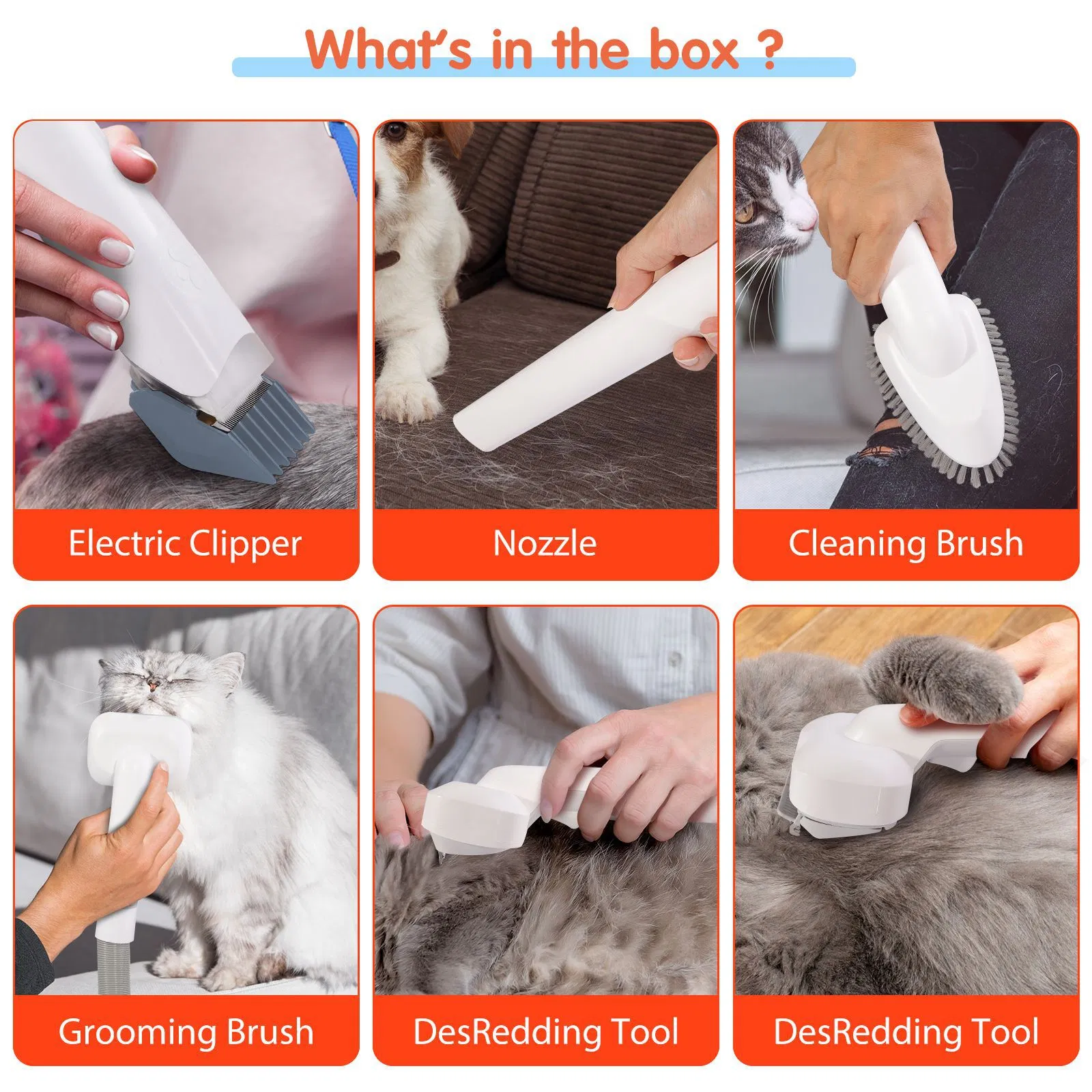 Multi-Functional Pet Grooming Clipper Electric Trimmer for Cats and Dogs