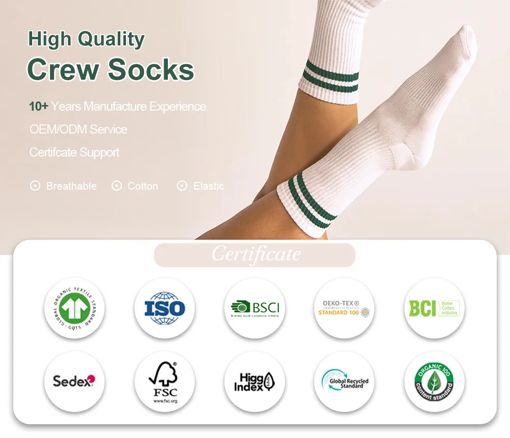 Custom Logo Crew Unisex Socks