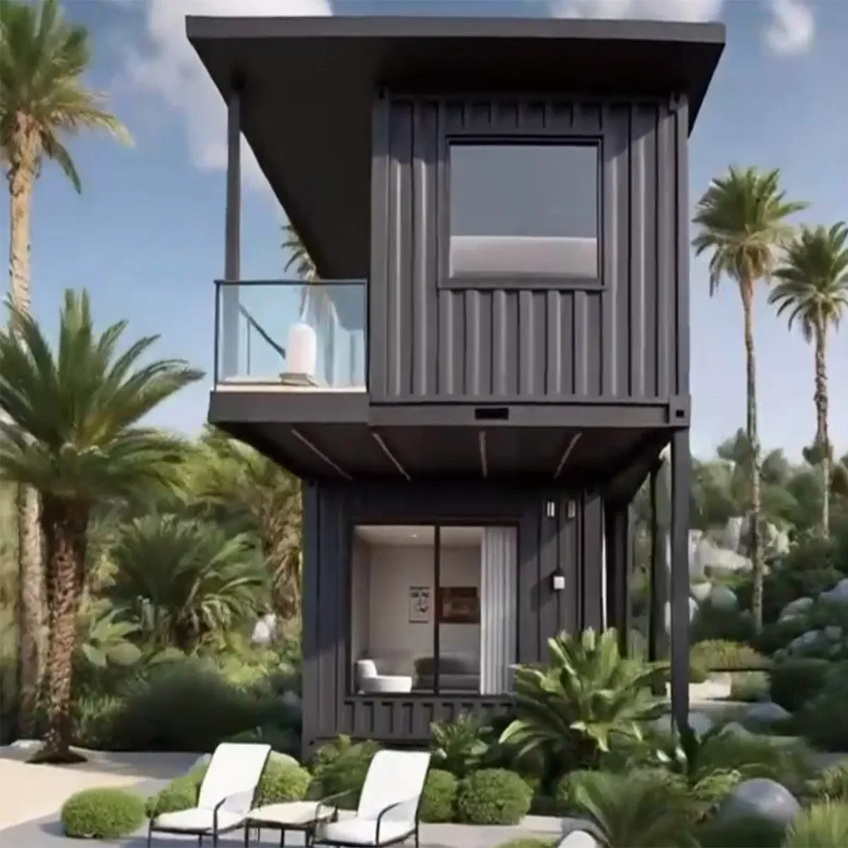 Custom Modular Steel Structure Integrated House Prefabricated Portable Container Home for Office &amp; Living20FT 40FT Quick Assembly Steel Structure Container Hou