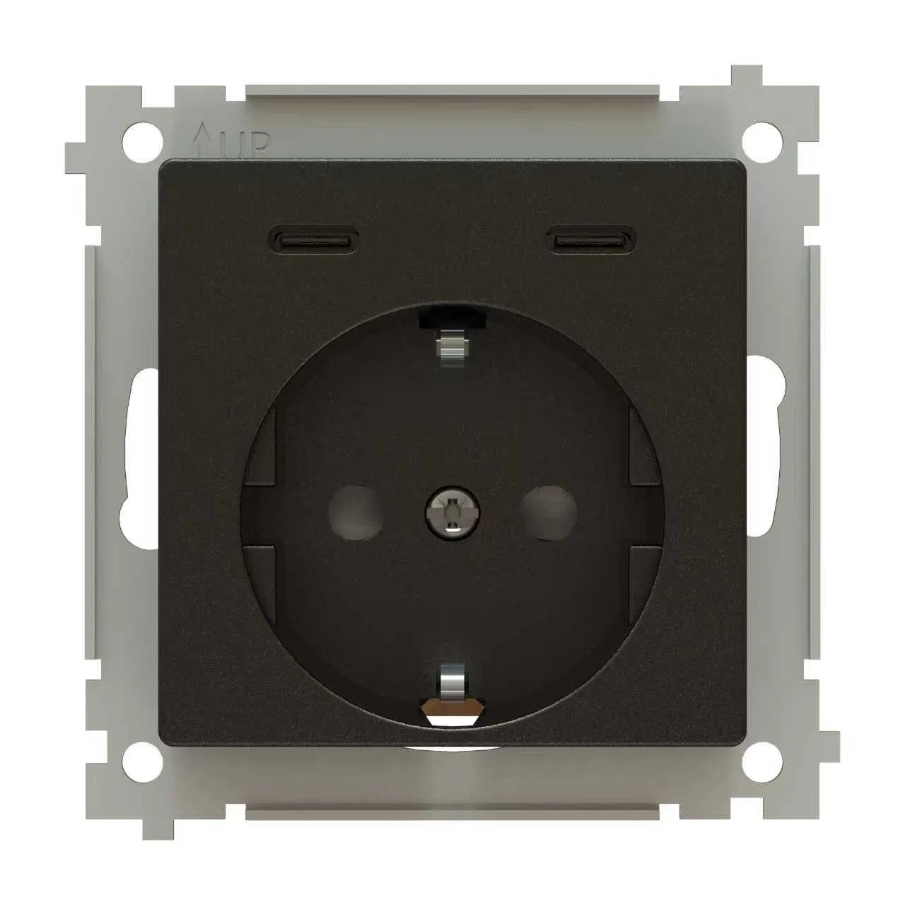 Schuko Socket + USB C Fast Charge 45mm Modular Insert