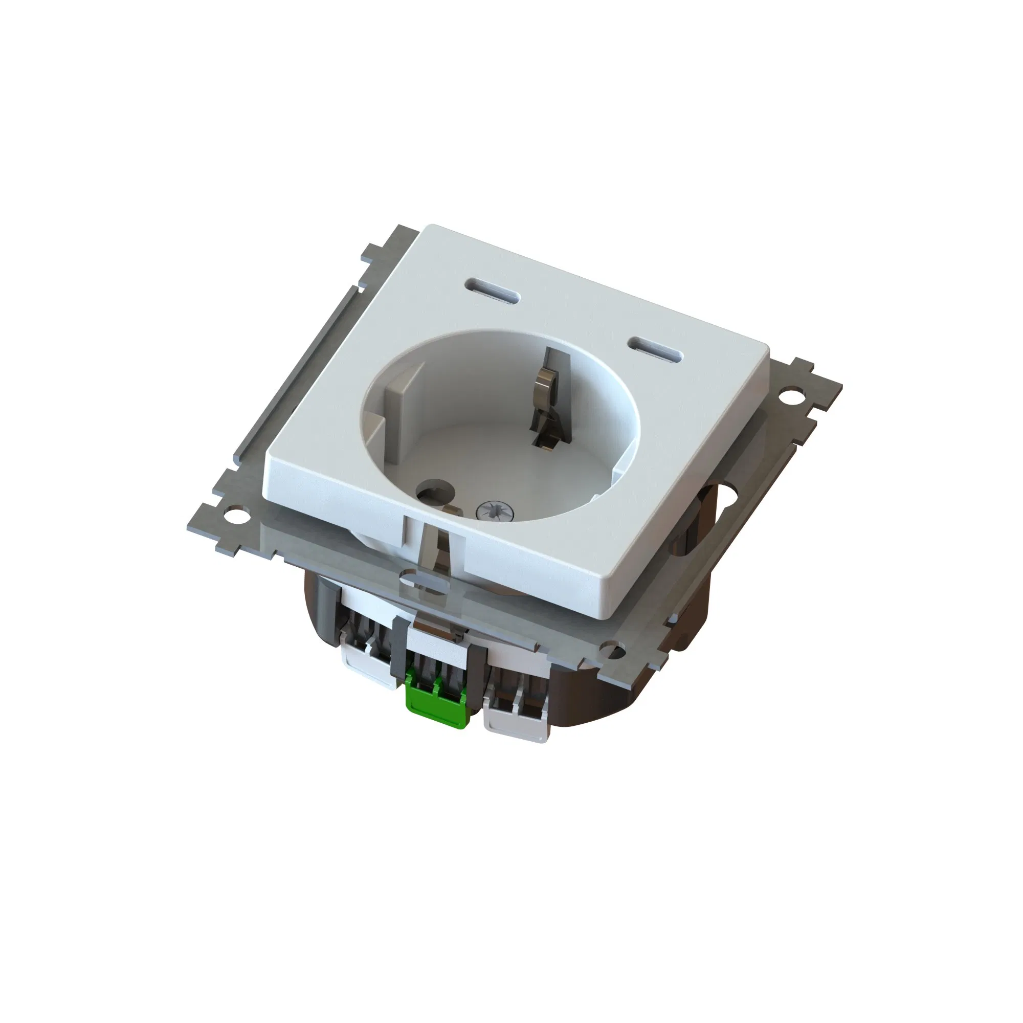 Schuko Socket + USB C Fast Charge 45mm Modular Insert