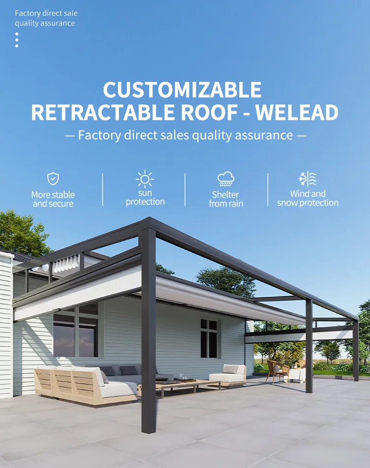 Outdoor Retractable Roof Awning