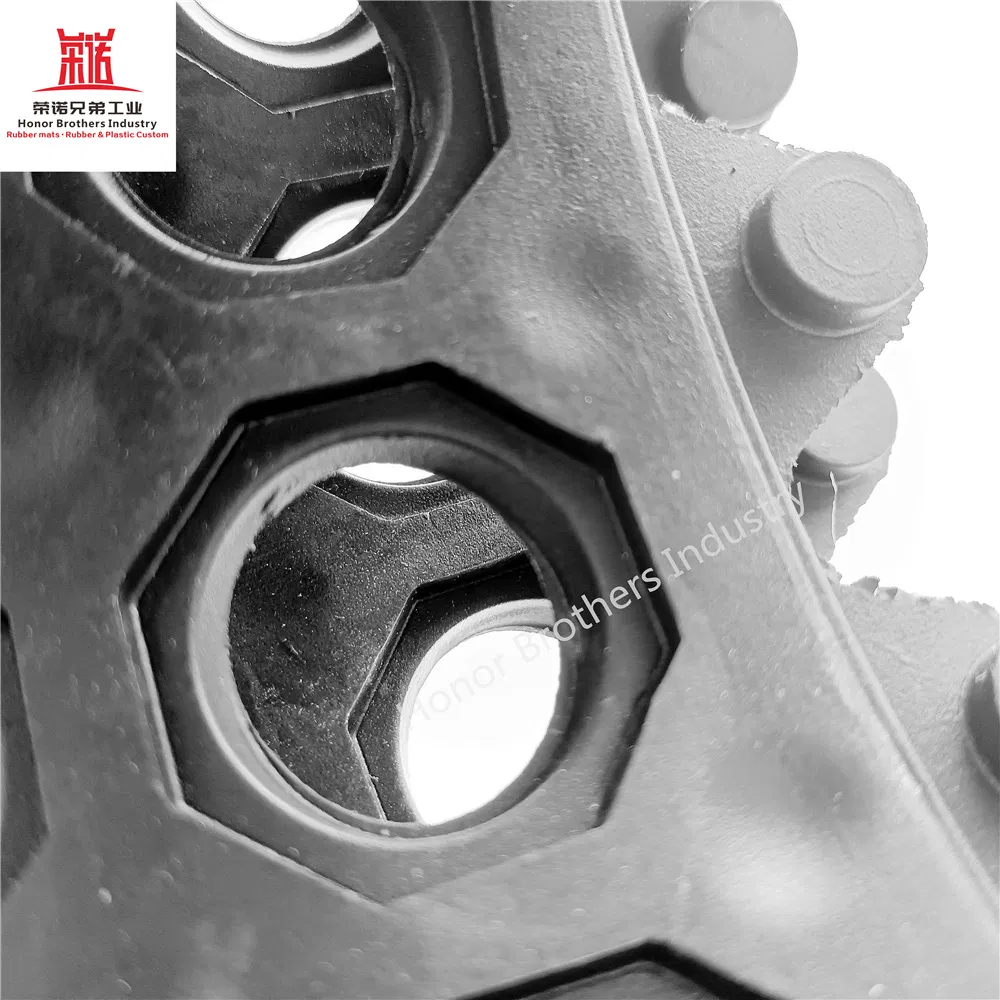 Modular Interlocking Connectable Anti-Fatigue Rubber Floor Mat for Restaurant/Kitchen/Bathroom/Garage/Garden/Entryway with Drainage Holes