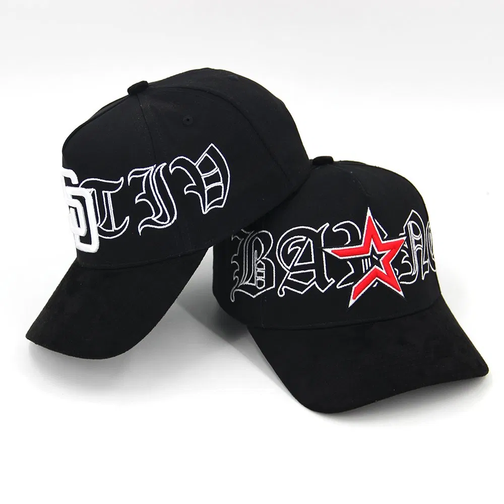 Baseball Cap China Factory Custom High Quality 3D Embroidery Cotton Mens Baseball Hat Curved Brim 5 Panels Sports Gorras Baseball Cap